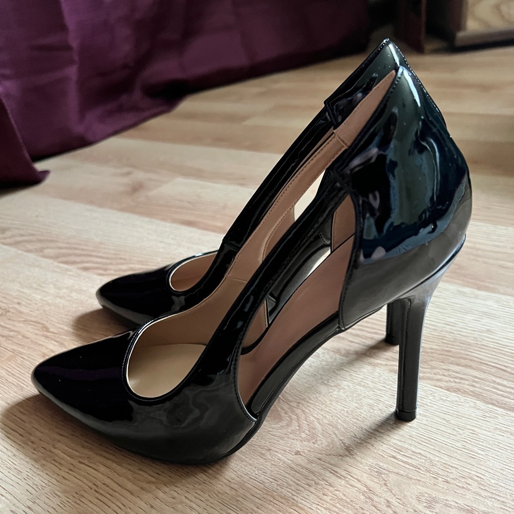 MYSOFT Black Patent Stiletto Heels - US 9